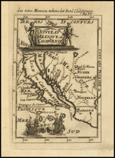 Baja California and California Map By Alain Manesson Mallet