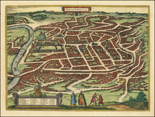 Poland and Baltic Countries Map By Georg Braun  &  Frans Hogenberg