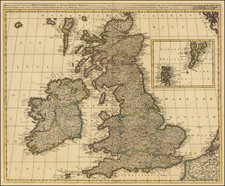 Magna Britannia, aut Anglia, Scotia et Hibernia, quarum Prior Divisa in Septem Regna, sive Provincias, dictas Norumbriam, Merciam, Agliam Orient: Essexiam, Cantium, Sussexiam, Westsexiam, et Princi:  Walliae: posterior in Septent: Scotiam . . . . By Gerard & Leonard Valk