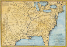 United States, South, Southeast, Midwest, Plains and Canada Map By Jacques Nicolas Bellin