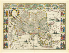 Asia Map By Willem Janszoon Blaeu