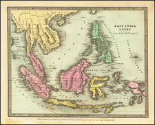 Southeast Asia, Philippines, Indonesia and Malaysia Map By David Hugh Burr