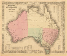 Australia Map By Benjamin P Ward  &  Alvin Jewett Johnson