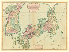Japan and Korea Map By Laurie & Whittle