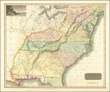 Mid-Atlantic, South, Kentucky, Tennessee, Southeast, Virginia, Georgia, North Carolina, South Carolina and Midwest Map By John Thomson