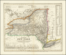 Neueste Karte von New York . . . 1844 By Joseph Meyer