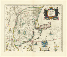 China and Korea Map By Willem Janszoon Blaeu