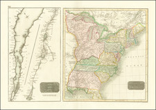 United States and Eastern Canada Map By John Thomson