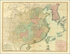 China and Korea Map By Laurie & Whittle