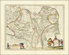 China, Central Asia & Caucasus and Russia in Asia Map By Willem Janszoon Blaeu