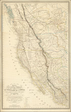 United States, Texas, Southwest, Rocky Mountains, Mexico and California Map By Eugene Duflot De Mofras