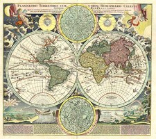 World, World, Celestial Maps and Curiosities Map By Johann Baptist Homann