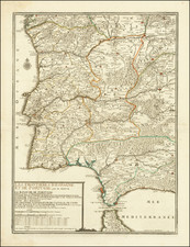 Spain and Portugal Map By Nicolas de Fer