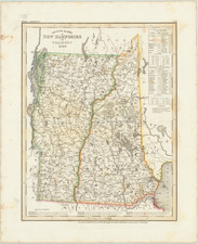 New Hampshire and Vermont Map By Joseph Meyer