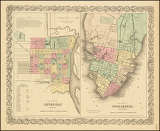 The City of Savannah Georgia  [with]  The City of Charleston South Carolina By Joseph Hutchins Colton