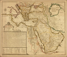 Turkey, Central Asia & Caucasus, Arabian Peninsula and Turkey & Asia Minor Map By Nicolas de Fer / Guillaume Danet