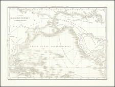 Pacific Ocean and Pacific Map By Eugene Duflot De Mofras