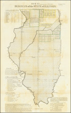 Illinois Map By U.S. General Land Office