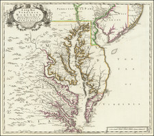 Mid-Atlantic, Maryland, Delaware, Southeast and Virginia Map By John Senex