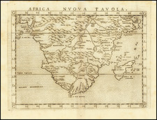 (Southern Africa & Madagascar)  Africa Nuova Tavola  By Girolamo Ruscelli