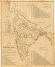 Map of the Routes in India, with Tables of Distances between the Principal Towns & Military Stations
