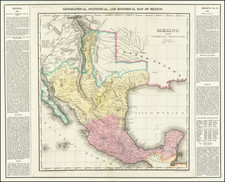 Texas, Plains, Southwest, Colorado, Utah, New Mexico, Rocky Mountains, Colorado, Utah, Mexico and Baja California Map By Henry Charles Carey  &  Isaac Lea