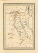 Egypt Map By Louis Vivien de Saint-Martin