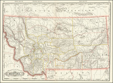 Montana Map By George F. Cram