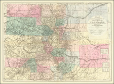 Colorado, Colorado and Rare Books Map By Louis Nell