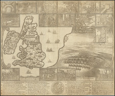 British Isles and Czech Republic & Slovakia Map By Wenceslaus Hollar