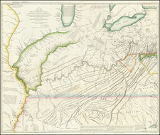 Pennsylvania, Alabama, Mississippi, Kentucky, Tennessee, Virginia, Midwest, Illinois, Indiana and Ohio Map By Thomas Hutchins