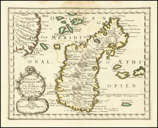 Isle de Madagascar ou de St. Laurens.  Tiree de Sanutu &c. . . . 1656 By Nicolas Sanson