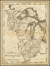 Midwest, Illinois, Indiana, Michigan and Wisconsin Map By Mathew Carey