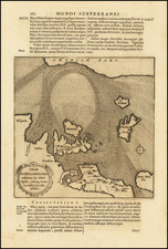 Atlantic Ocean, British Isles and Scandinavia Map By Athanasius Kircher