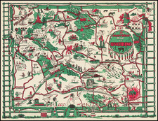 Paint-Brush Map of Wyoming By Thomas G. Carrigen