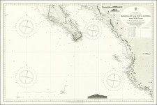 Mexico and Baja California Map By British Admiralty