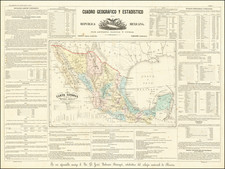 Mexico Map By Antonio Garcia y Cubas