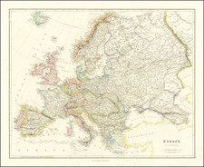 Europe Map By John Arrowsmith