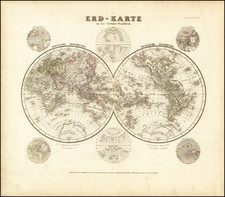 Erd-Karte in der Globuar Projektion