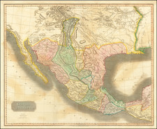 Texas, Plains, Southwest, Rocky Mountains and Mexico Map By John Thomson