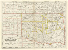 Oklahoma & Indian Territory Map By George F. Cram