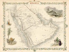 Asia and Middle East Map By John Tallis