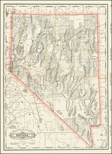 Nevada Map By George F. Cram