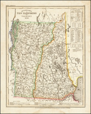 New Hampshire and Vermont Map By Joseph Meyer