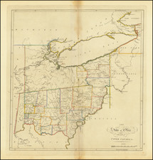 Ohio Map By Mathew Carey