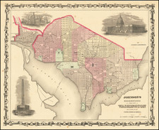 Washington, D.C. Map By Alvin Jewett Johnson  &  Ross C. Browning