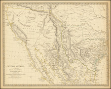 Texas, Southwest, Rocky Mountains and California Map By SDUK