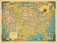 United States and Pictorial Maps Map By Ernest Dudley Chase