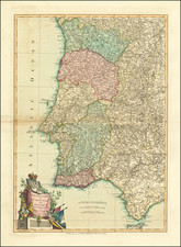 Portugal Map By Laurie & Whittle / John Lodge