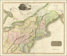 New England, New York State and Mid-Atlantic Map By John Thomson